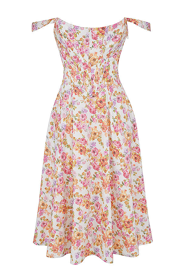 jurk voor dames – Elysia | Bloemen Midi Zonnejurk
