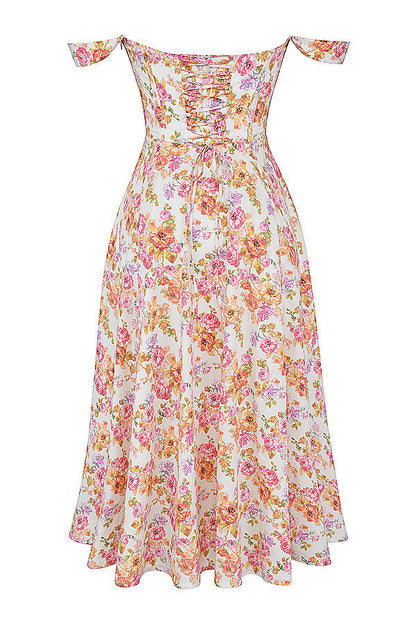 jurk voor dames – Elysia | Bloemen Midi Zonnejurk