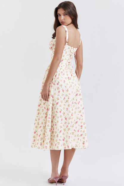 jurk voor dames – Elysia | Bloemen Midi Zonnejurk