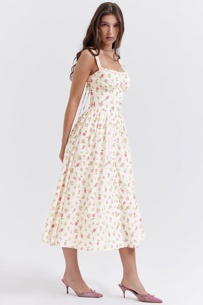 jurk voor dames – Elysia | Bloemen Midi Zonnejurk