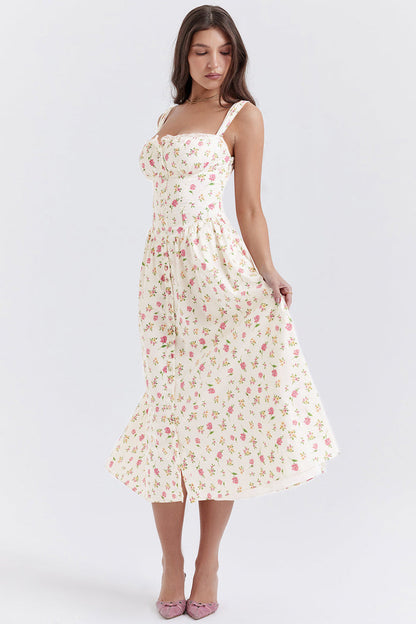 jurk voor dames – Elysia | Bloemen Midi Zonnejurk