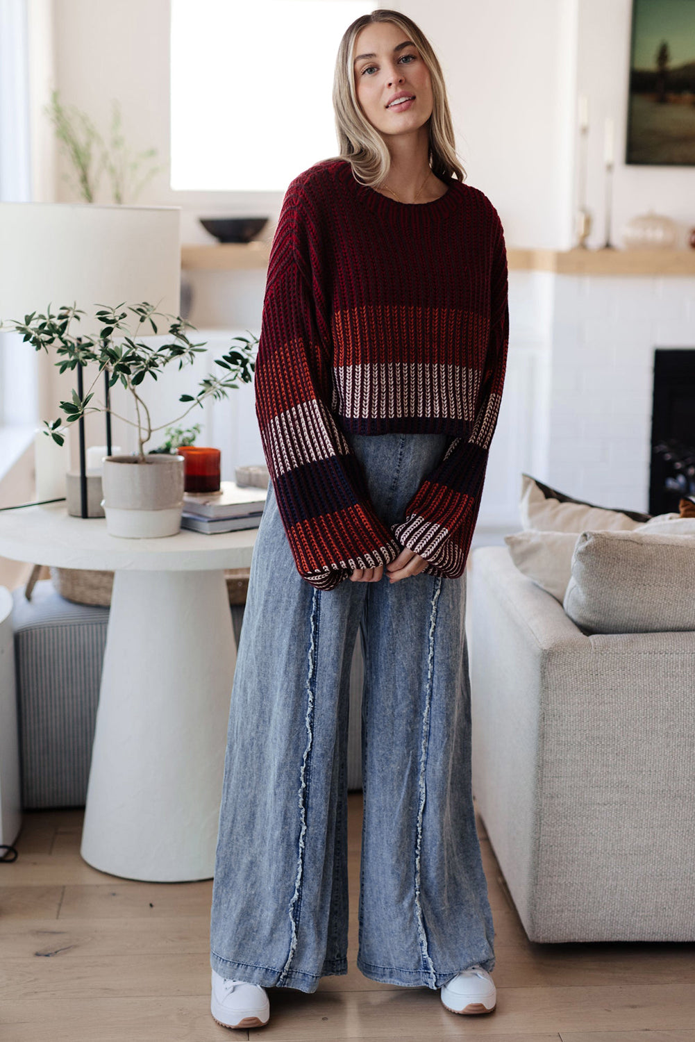 Blauwe | denim overall met wijde pijpen - Fashion Lab