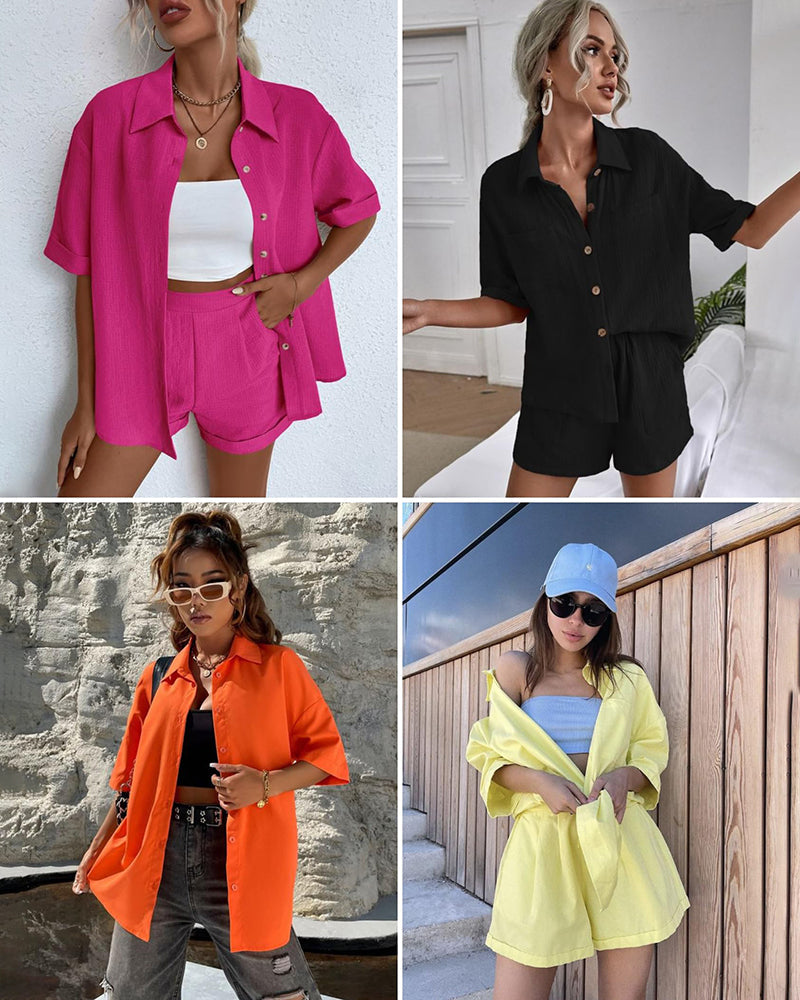 set voor dames – Ghaliya | Zomerse Linnen Set
