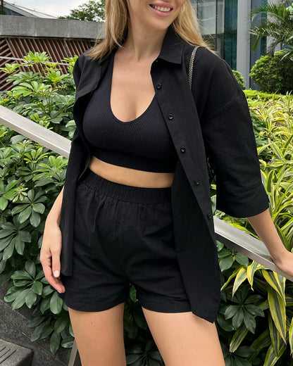 set voor dames – Ghaliya | Zomerse Linnen Set