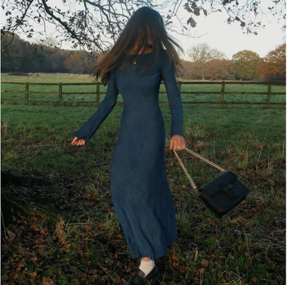 jurk voor dames – Haisley | Maxi Jurk met Trompetmouwen