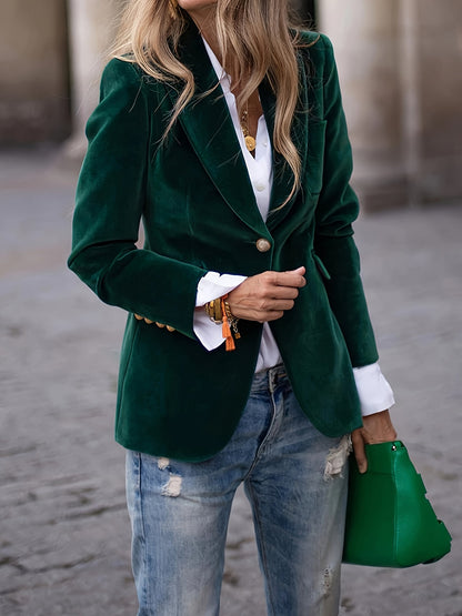 Haydee | Stijlvolle All-Season Fluwelen Blazer voor Vrouwen - Fashion Lab