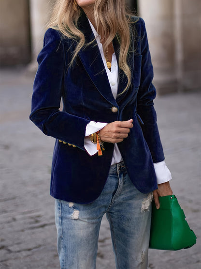 Haydee | Stijlvolle All-Season Fluwelen Blazer voor Vrouwen - Fashion Lab