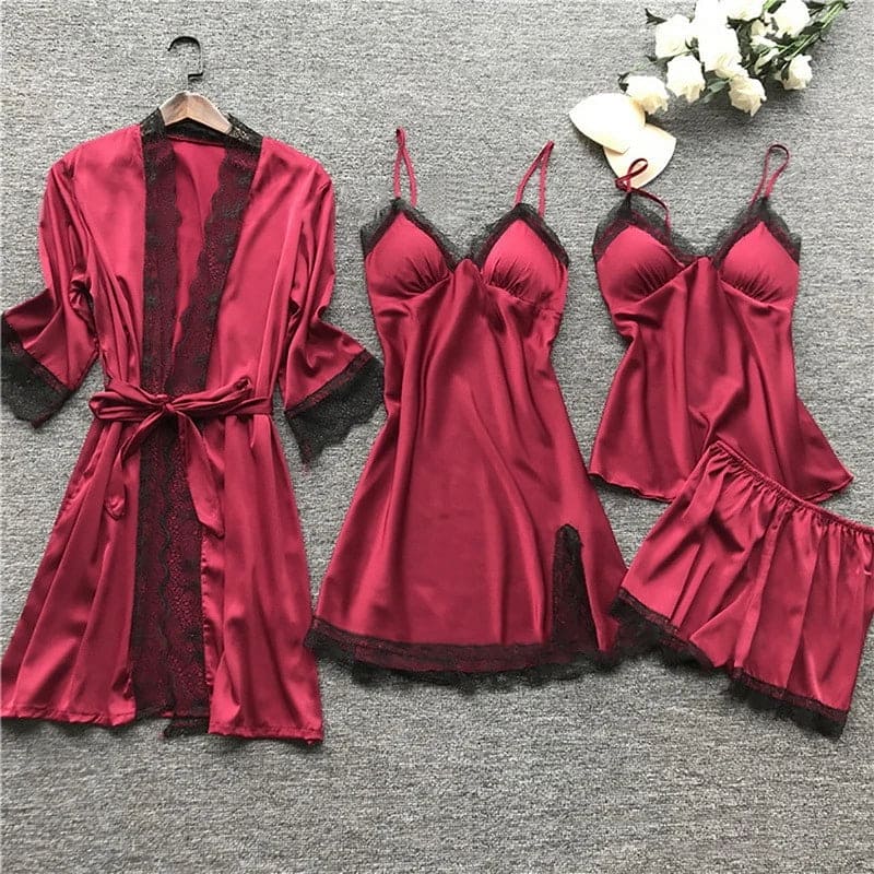 Set voor dames – Hesper | Satijnen Pyjama Set