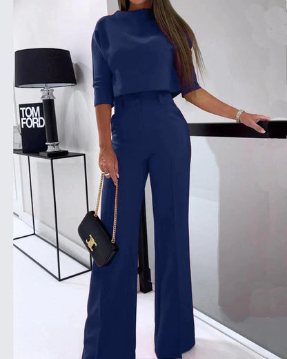 Set voor dames – Hilda | Eenvoudige Effen Tweedelige Set met Stijl