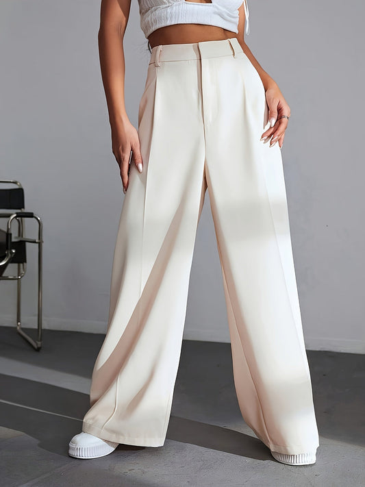 Lara | Hoge Taille Broek Met Wijde Pijpen - Fashion Lab