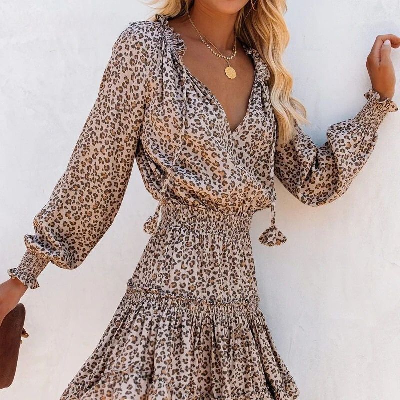 jurk voor dames – Idella | Luipaardprint Jurk