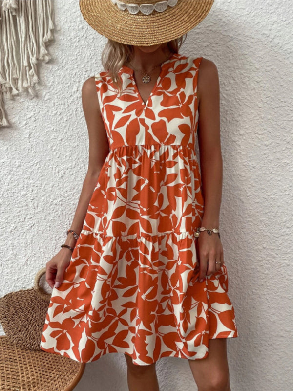 Lydea | Mouwloze Print Jurk - Fashion Lab