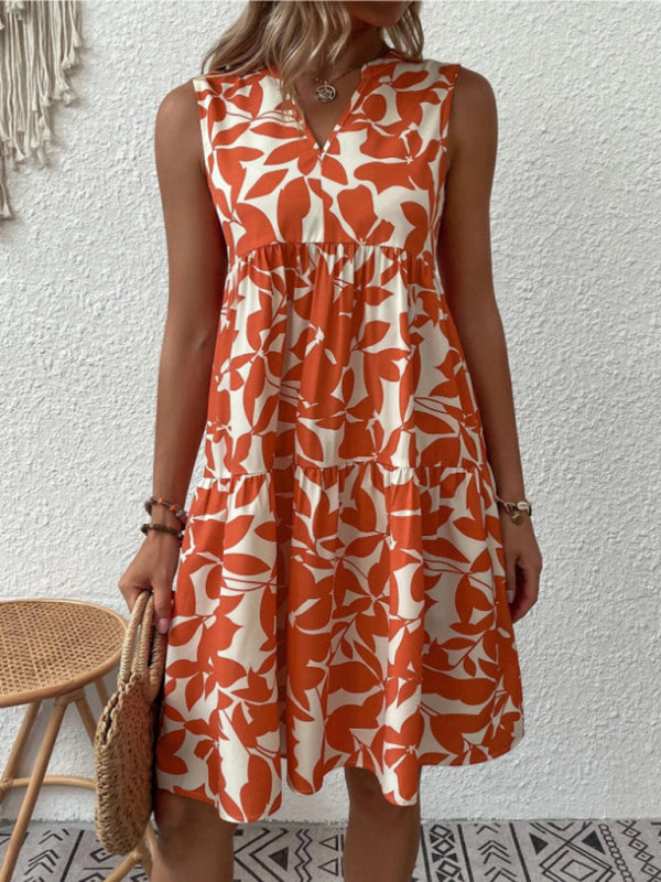 Lydea | Mouwloze Print Jurk - Fashion Lab