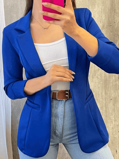 blazer voor dames – Jaisley | Pastel Blazer Met Zakken Elegant Damesmode
