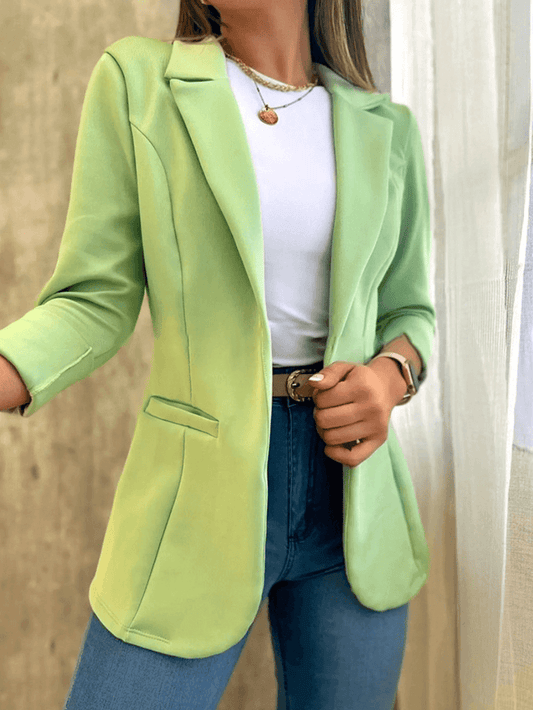 blazer voor dames – Jaisley | Pastel Blazer Met Zakken Elegant Damesmode