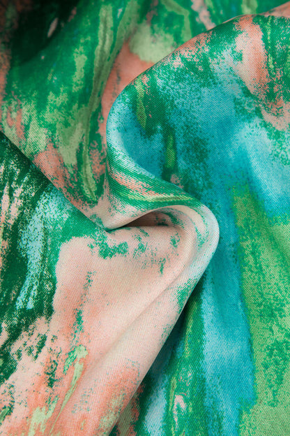broek voor dames – Jossara | Marmerprint Hoge Taille Lange Broek