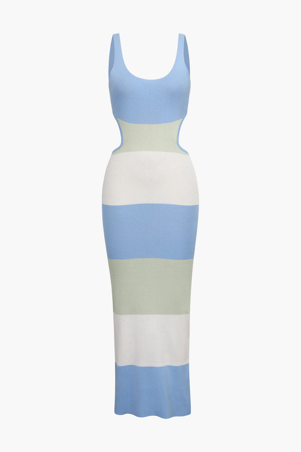 dress voor dames – Jovia | Multikleurige Gestreepte Maxidress Met Open Rug