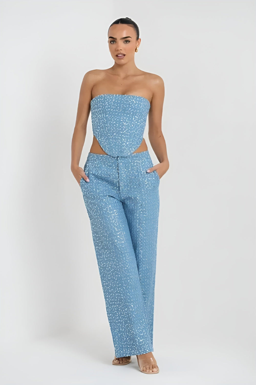 sets voor dames – Juzelle | Blauwe Glitter Set
