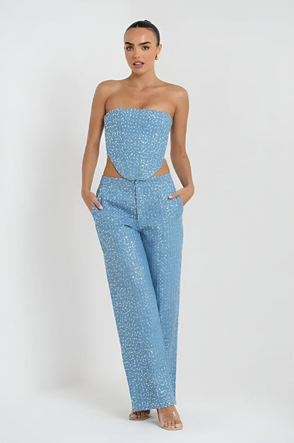sets voor dames – Juzelle | Blauwe Glitter Set