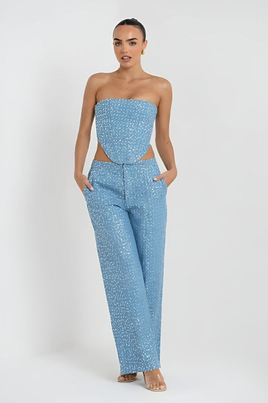 sets voor dames – Juzelle | Blauwe Glitter Set