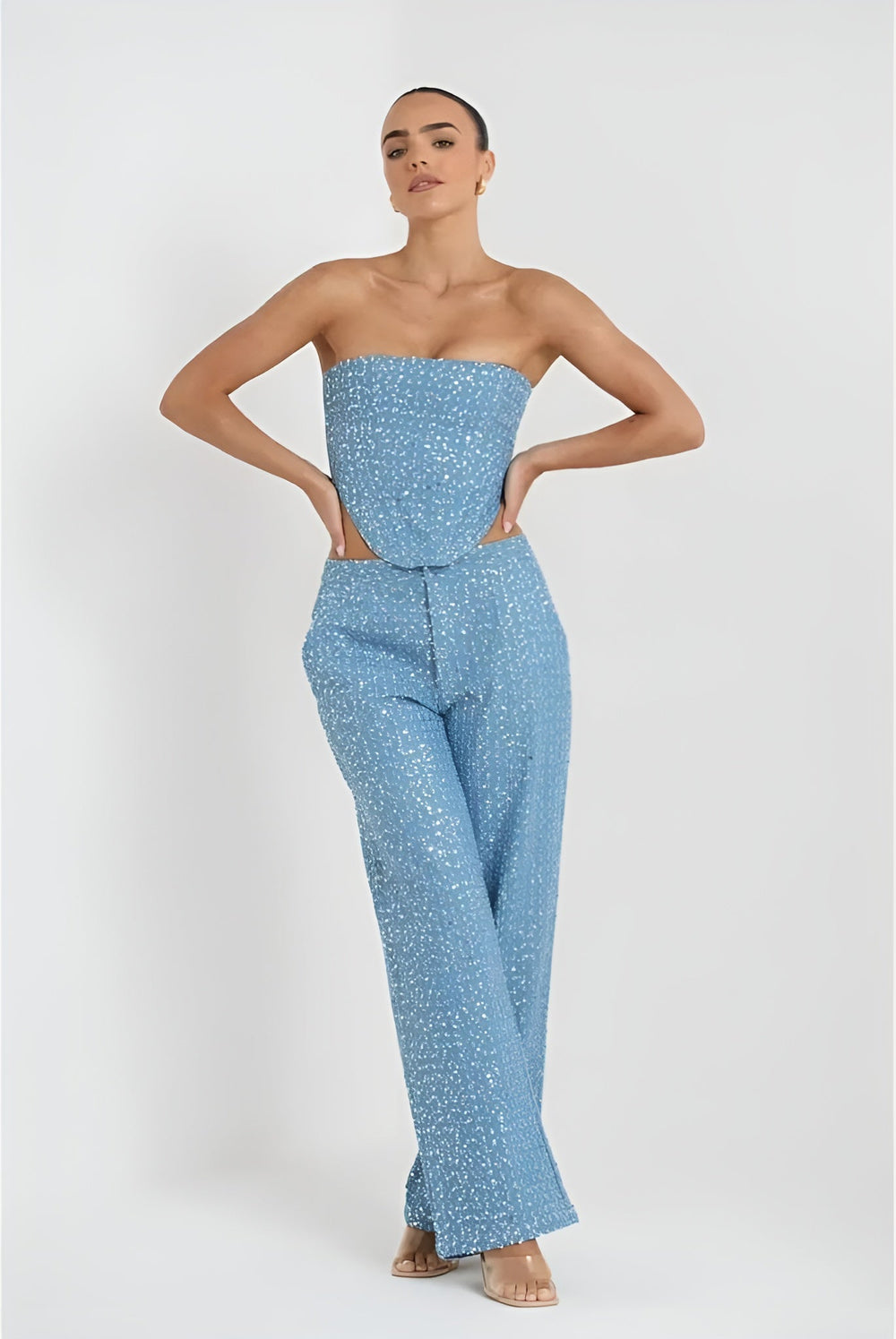 sets voor dames – Juzelle | Blauwe Glitter Set