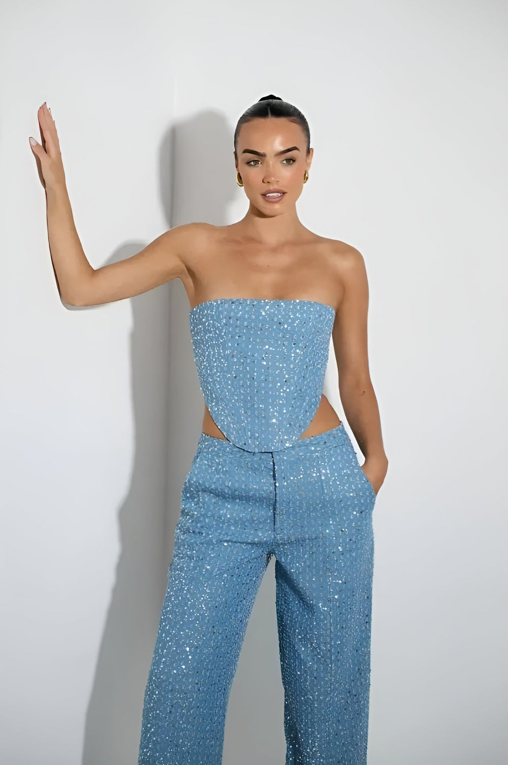 sets voor dames – Juzelle | Blauwe Glitter Set