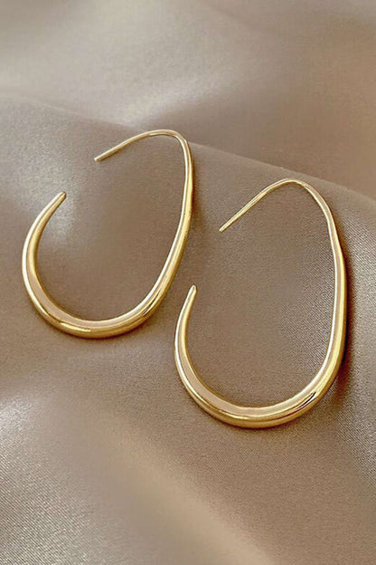 oorbellen voor dames – Kaira | Ovale Metalen Oorbellen