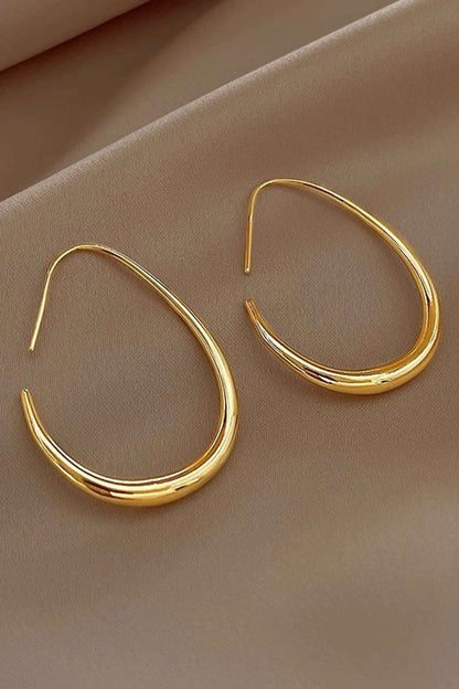 oorbellen voor dames – Kaira | Ovale Metalen Oorbellen