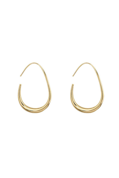 oorbellen voor dames – Kaira | Ovale Metalen Oorbellen