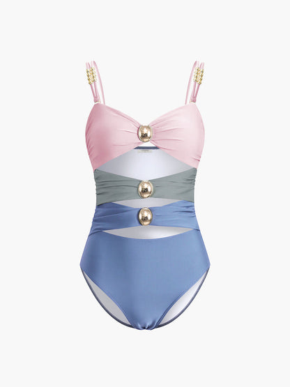 set voor dames – Kavina | Maillard Metalen Detail Badpak