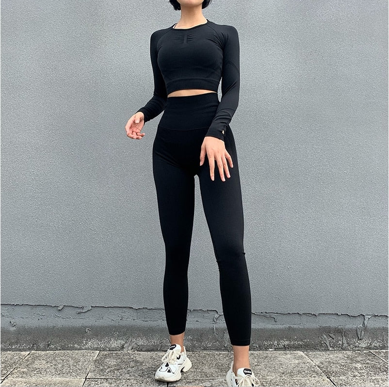 set voor dames – Lainey | Vrouwen Naadloze Yoga/Sport Set