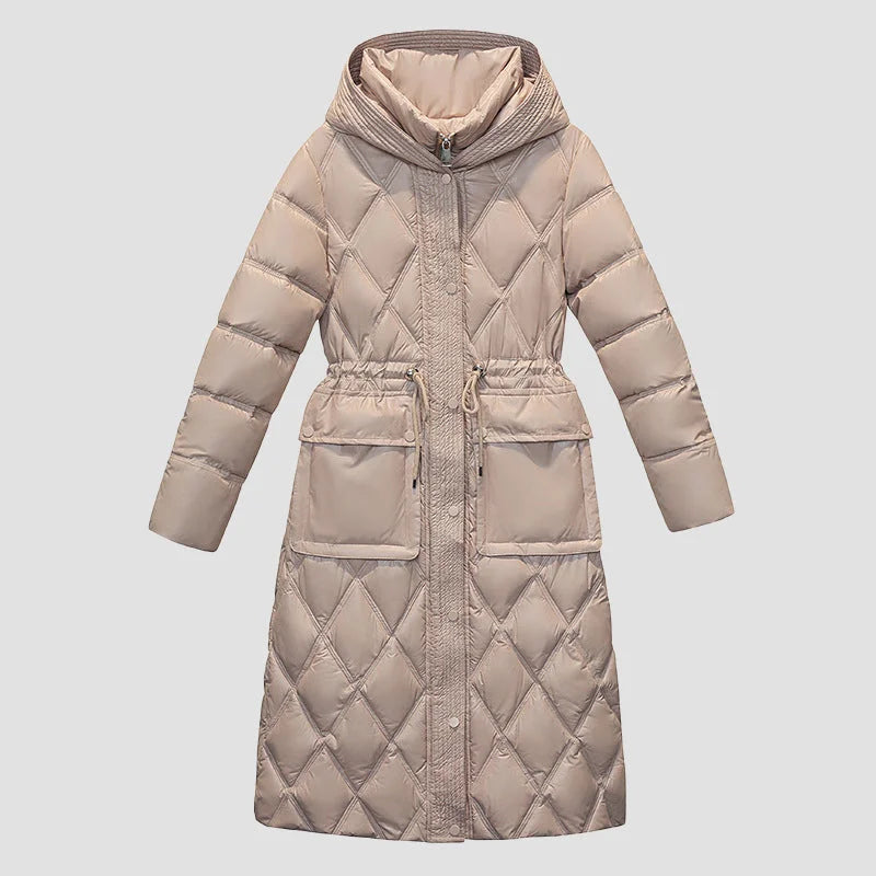 Soraya | Lange gewatteerde winterjas voor dames - Fashion Lab