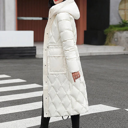 Soraya | Lange gewatteerde winterjas voor dames - Fashion Lab
