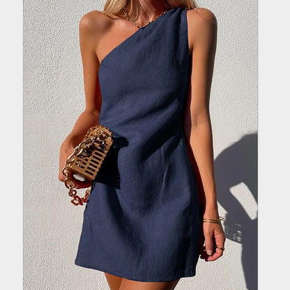 Lielle | Elegante en Comfortabele One Shoulder Jurk - Fashion Lab