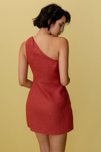 Lielle | Elegante en Comfortabele One Shoulder Jurk - Fashion Lab