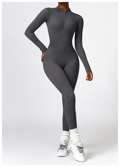 Lonnie | Jumpsuit Met Rits En Lange Mouwen - Fashion Lab