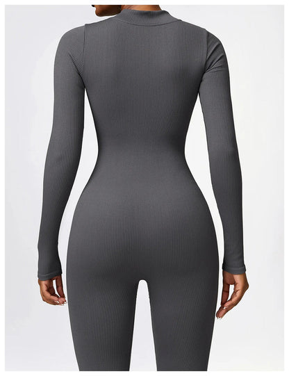 Lonnie | Jumpsuit Met Rits En Lange Mouwen - Fashion Lab