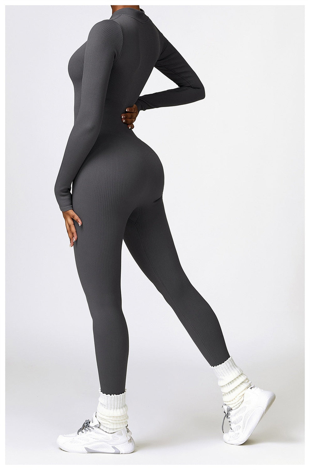 Lonnie | Jumpsuit Met Rits En Lange Mouwen - Fashion Lab