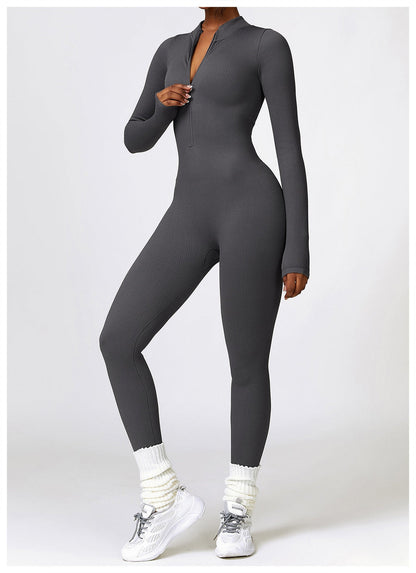 Lonnie | Jumpsuit Met Rits En Lange Mouwen - Fashion Lab