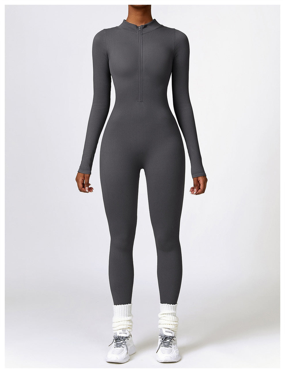 Lonnie | Jumpsuit Met Rits En Lange Mouwen - Fashion Lab