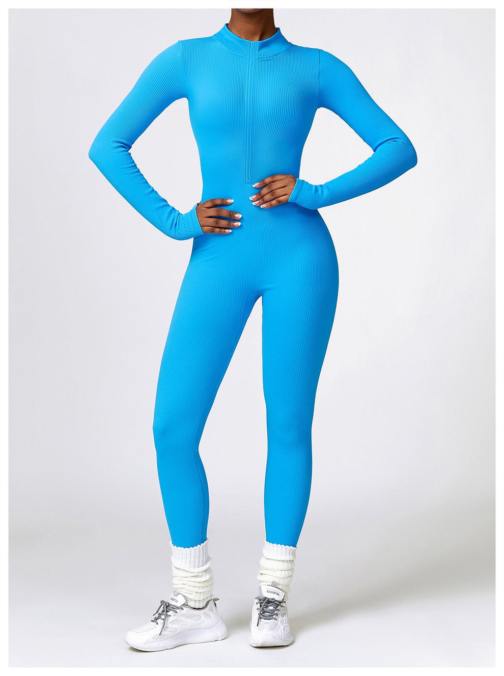 Lonnie | Jumpsuit Met Rits En Lange Mouwen - Fashion Lab