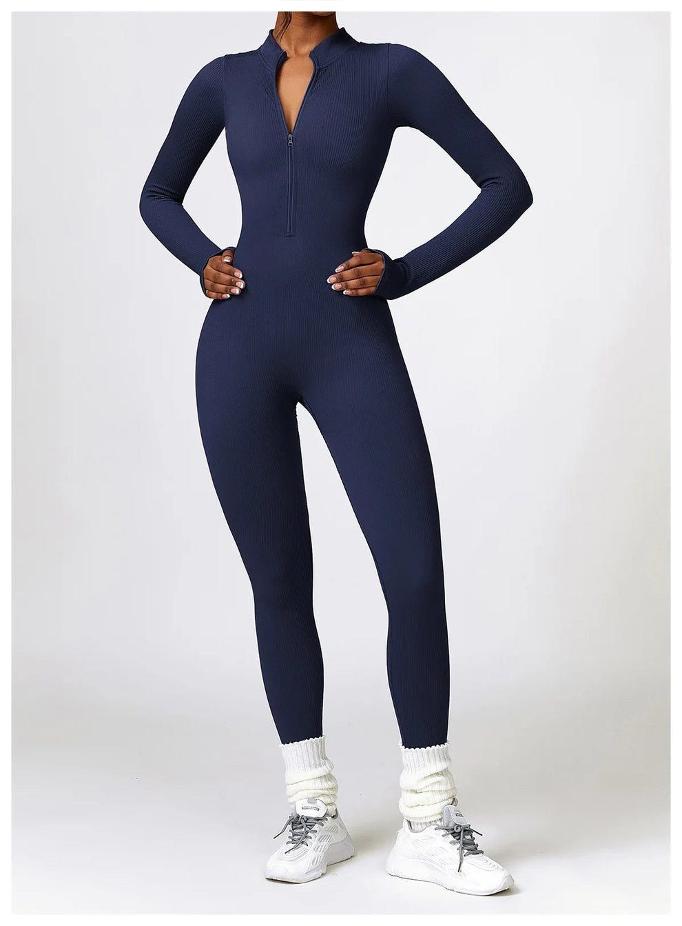 Lonnie | Jumpsuit Met Rits En Lange Mouwen - Fashion Lab