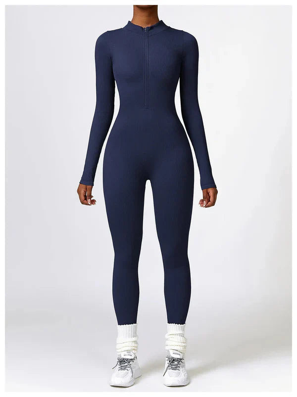 Lonnie | Jumpsuit Met Rits En Lange Mouwen - Fashion Lab