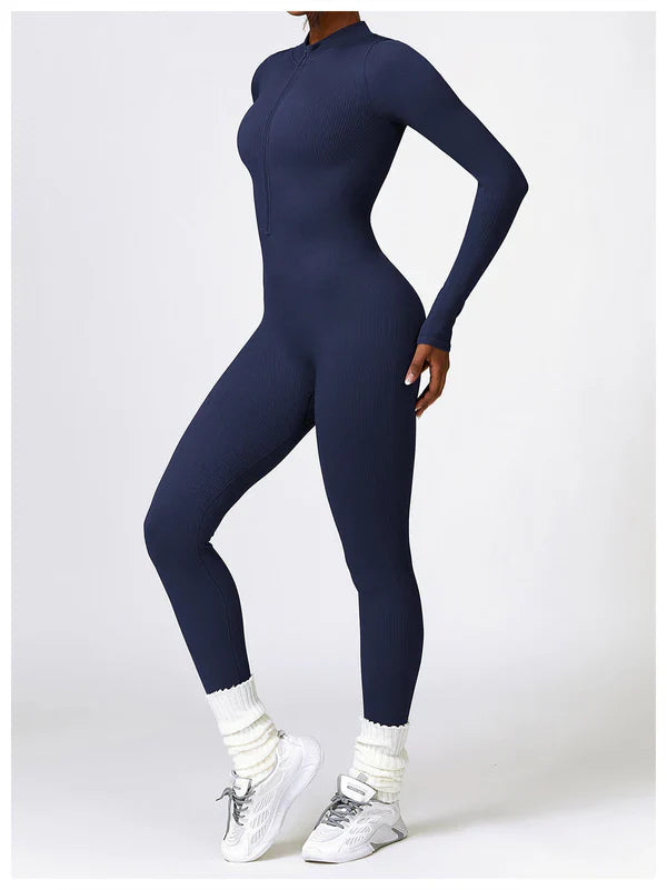 Lonnie | Jumpsuit Met Rits En Lange Mouwen - Fashion Lab