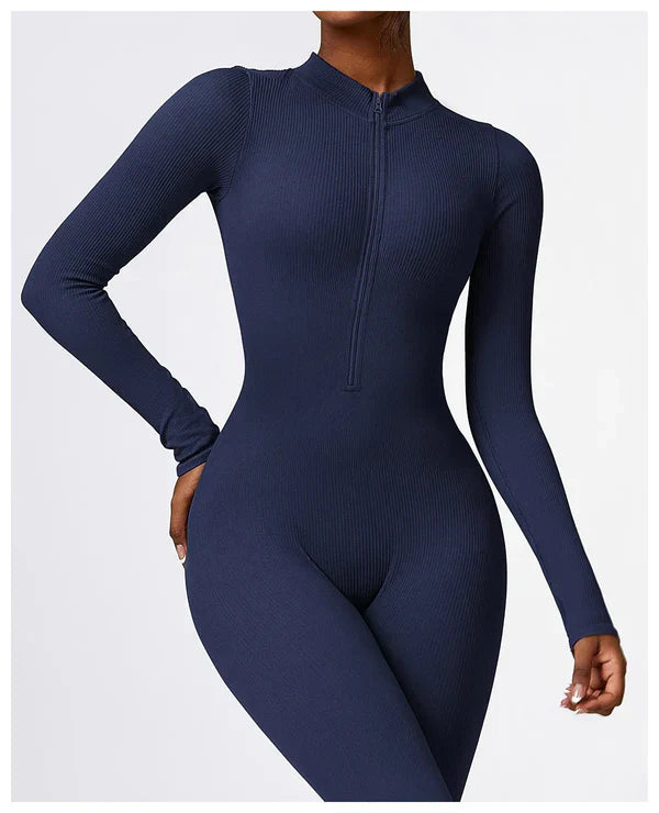 Lonnie | Jumpsuit Met Rits En Lange Mouwen - Fashion Lab