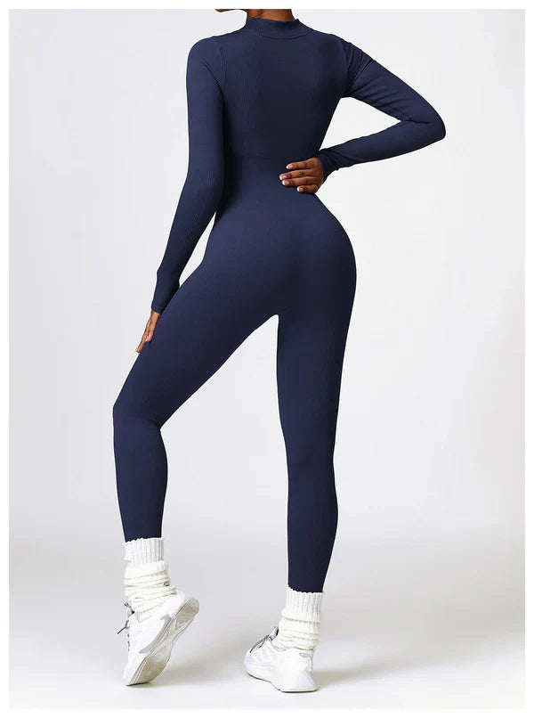 Lonnie | Jumpsuit Met Rits En Lange Mouwen - Fashion Lab