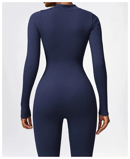 Lonnie | Jumpsuit Met Rits En Lange Mouwen - Fashion Lab