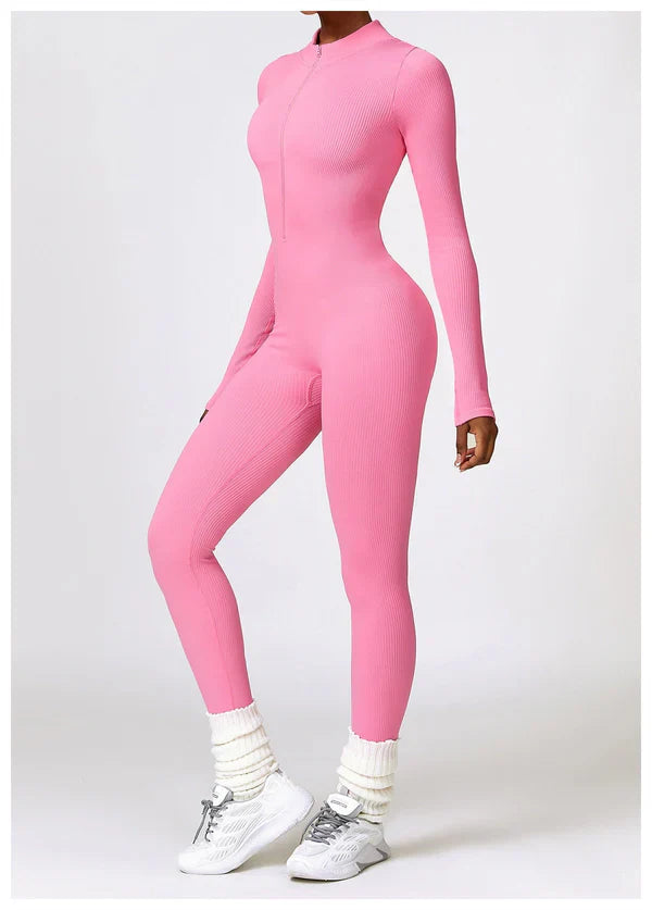 Lonnie | Jumpsuit Met Rits En Lange Mouwen - Fashion Lab