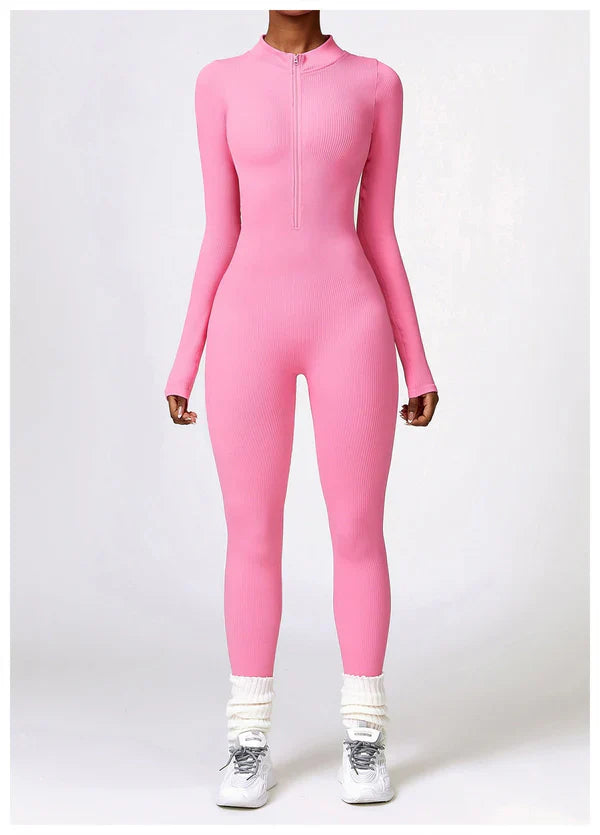 Lonnie | Jumpsuit Met Rits En Lange Mouwen - Fashion Lab