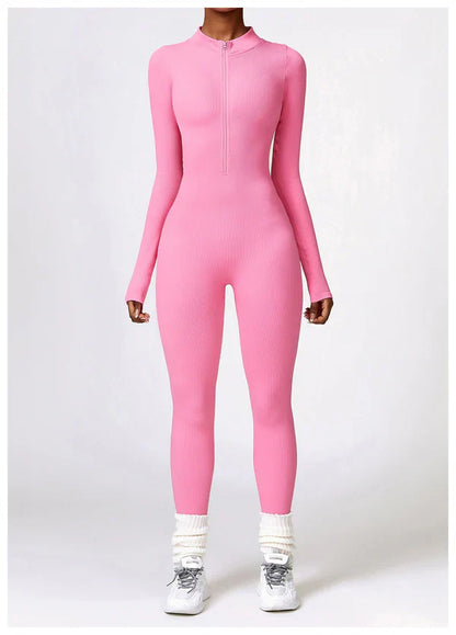 Lonnie | Jumpsuit Met Rits En Lange Mouwen - Fashion Lab